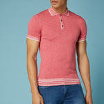 Knitted Half Button Polo Shirt - Remus Uomo