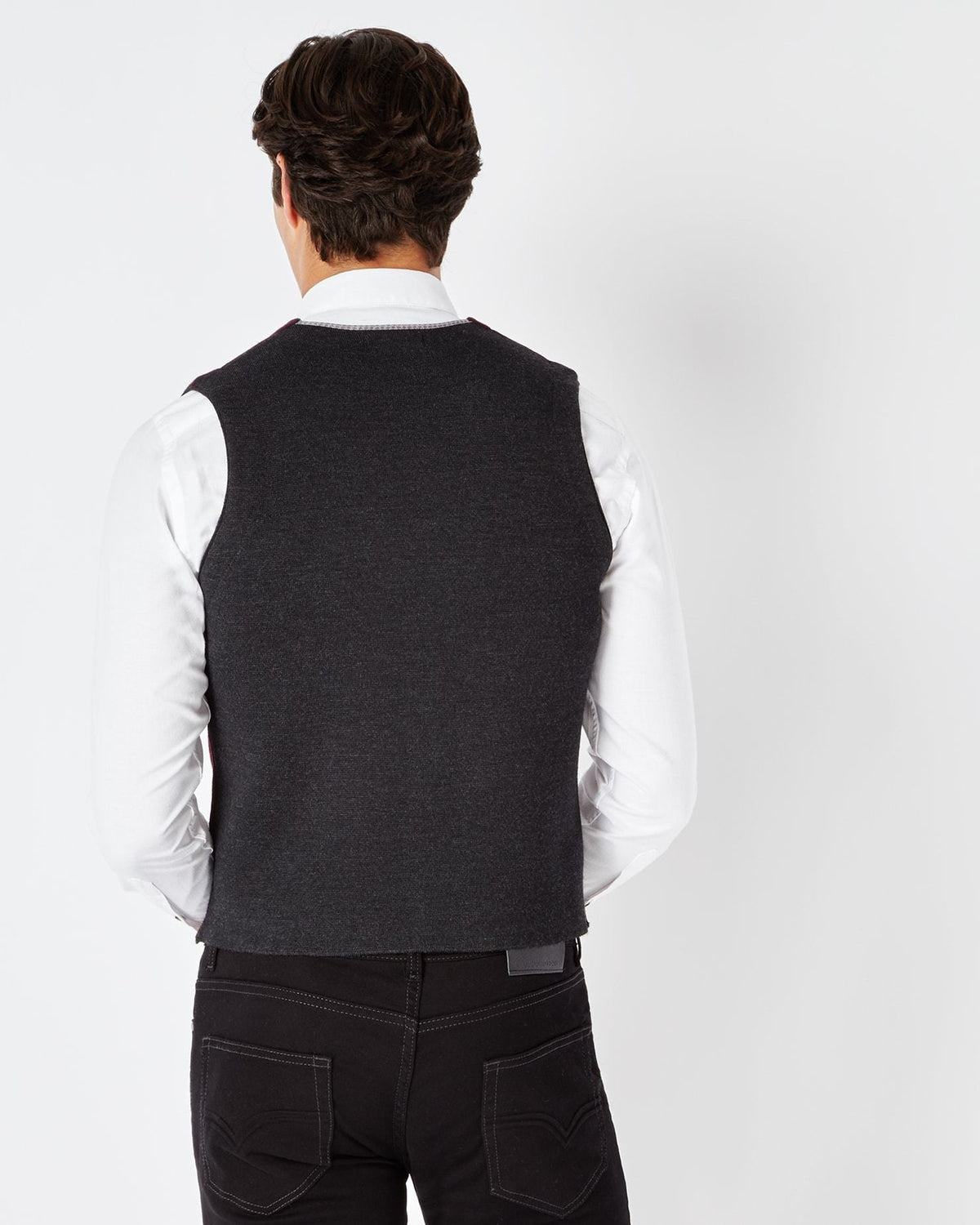 Knitted Waistcoat Burgundy or Navy - Remus Uomo