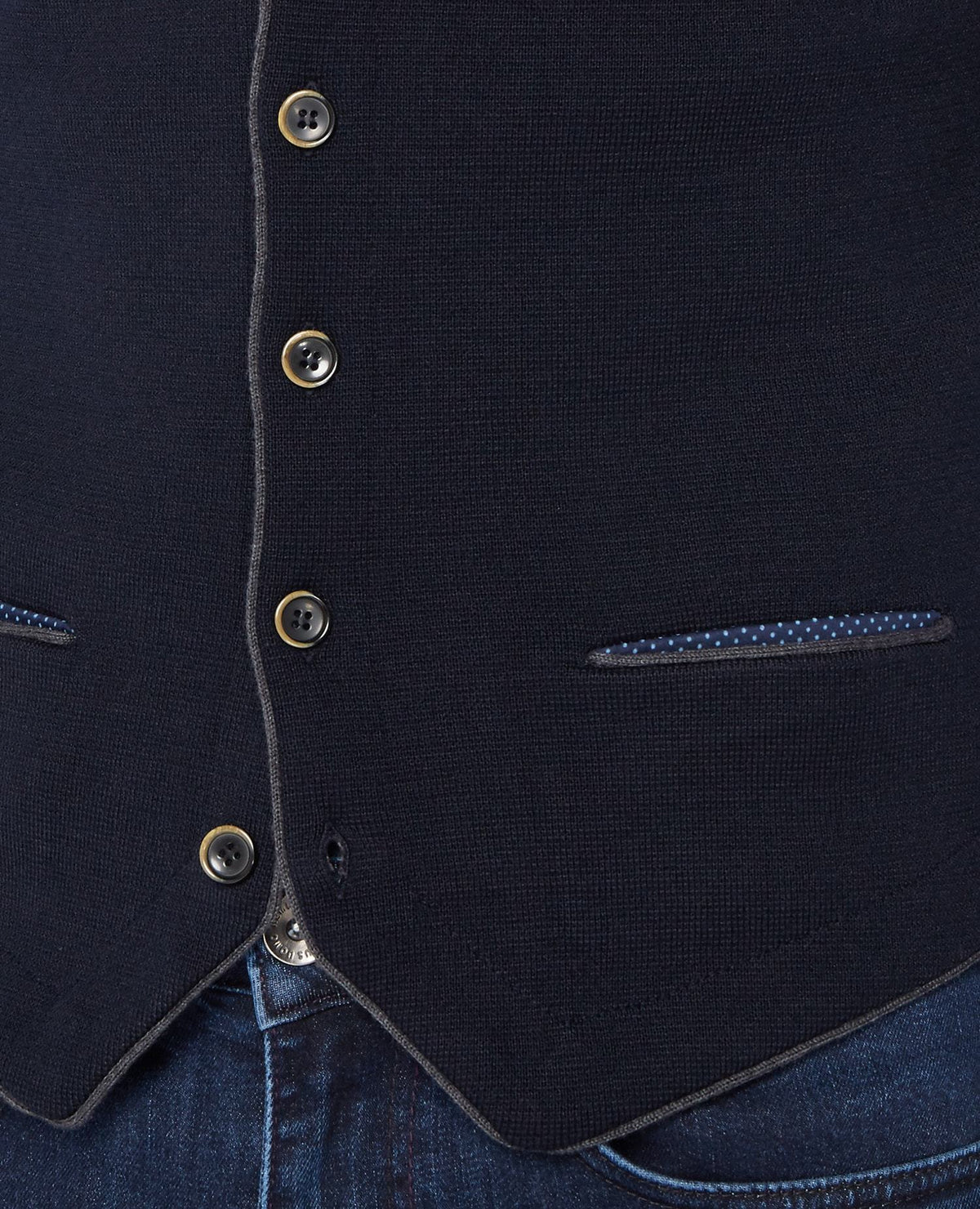 Knitted Waistcoat Burgundy or Navy - Remus Uomo