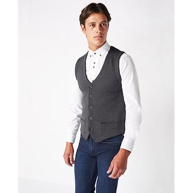 Knitted Waistcoat Charcoal - Remus Uomo