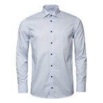 Light Blue Geo Print Shirt - Eton Shirts