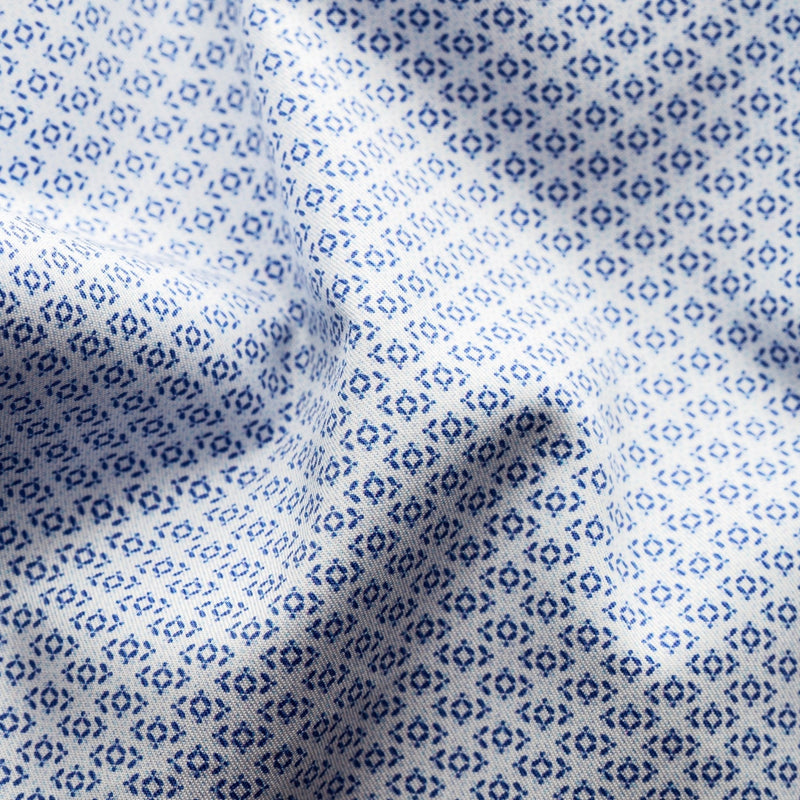Light Blue Geo Print Shirt - Eton Shirts