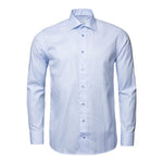 Light Blue Micro Gingham Check Shirt - Eton Shirts