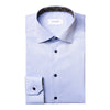 Light Blue Paisley Insert Shirt With Blue Buttons - Eton Shirts