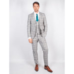 Light Grey Check Suit - Remus Uomo