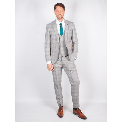 Light Grey Check Suit - Remus Uomo