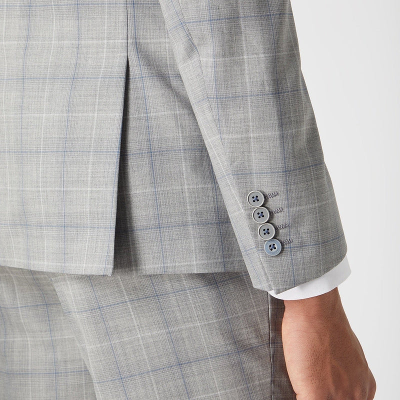 Light Grey Check Suit - Remus Uomo