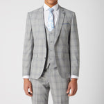 Light Grey Check Suit - Remus Uomo