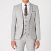 Light Grey Check Wool Suit - Remus Uomo