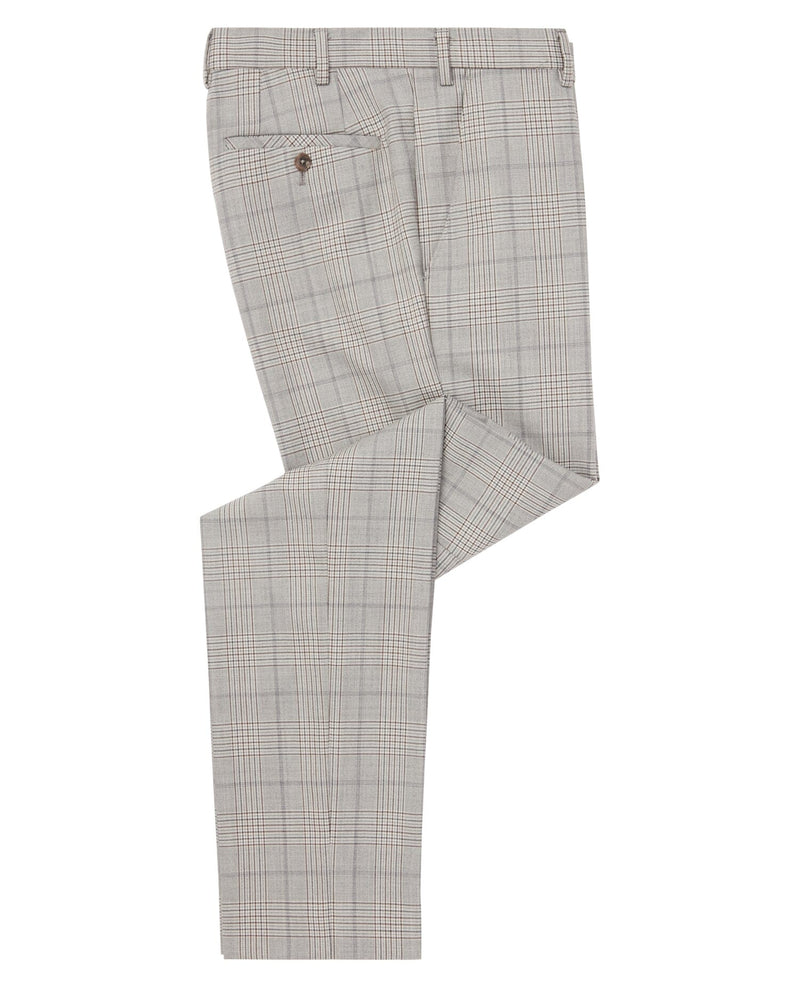 Light Grey Check Wool Suit - Remus Uomo