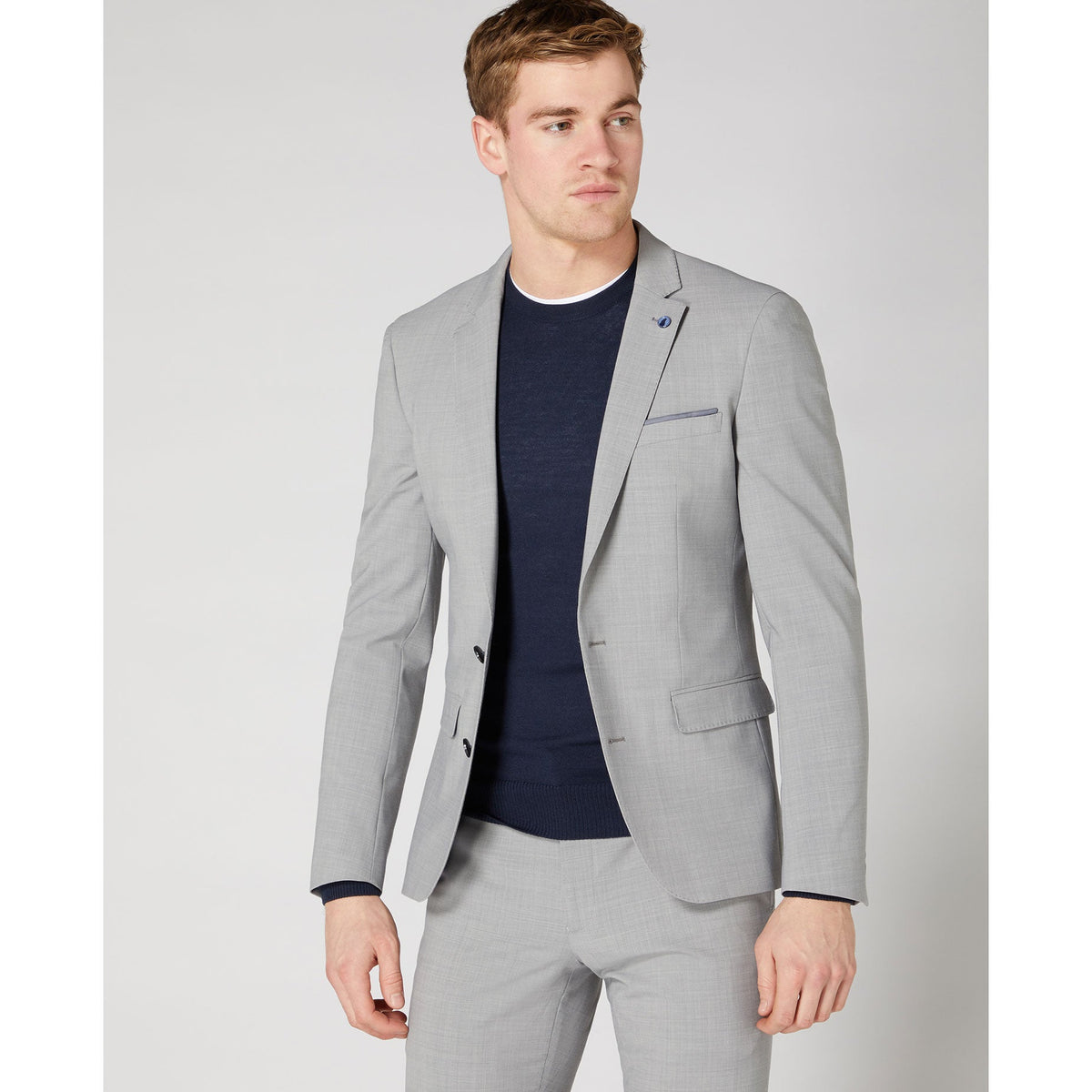 Light Grey Torneo Travel Suit Jacket - Remus Uomo