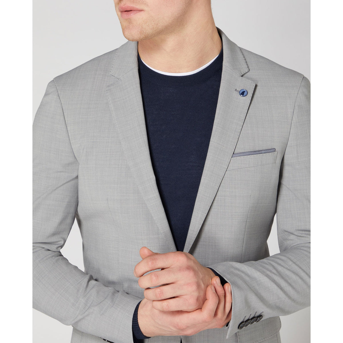Light Grey Torneo Travel Suit Jacket - Remus Uomo