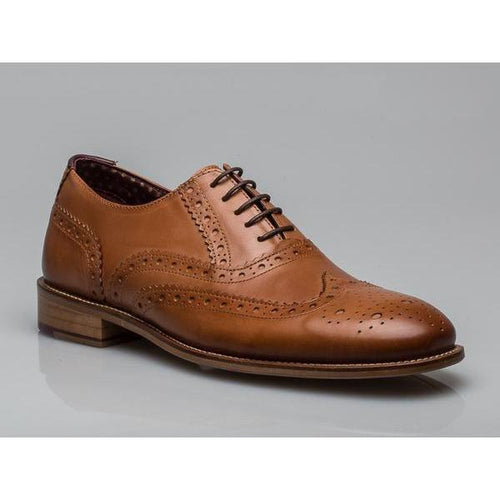 London Brogues Gatsby Leather Brogue Tan - London Brogues