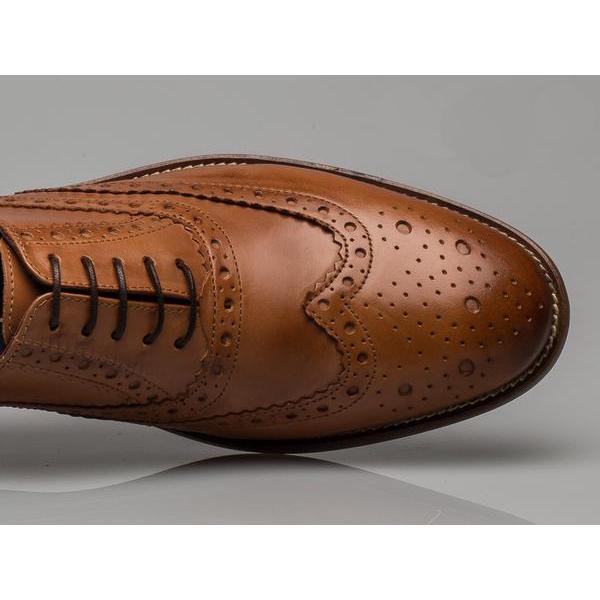 London Brogues Gatsby Leather Brogue Tan Leonard Silver