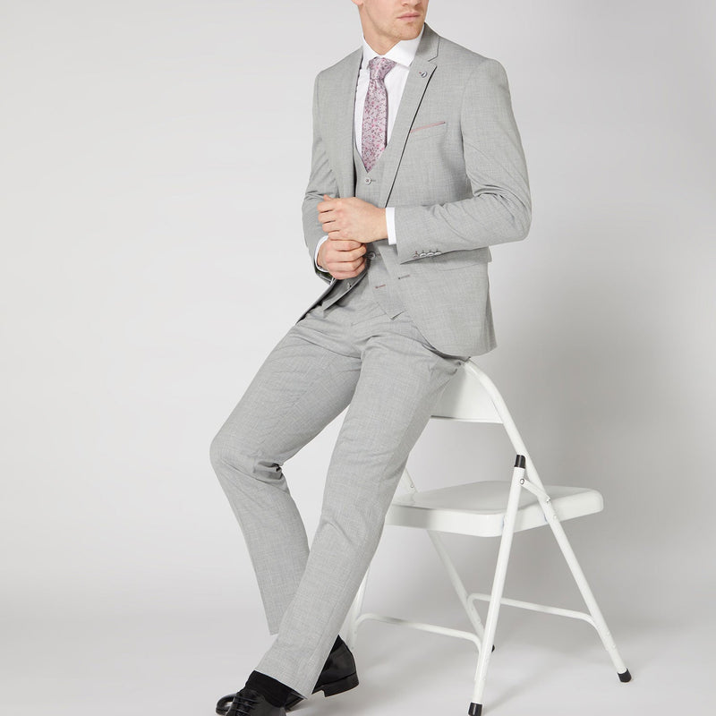 Luca Slim Light Grey Suit - Remus Uomo