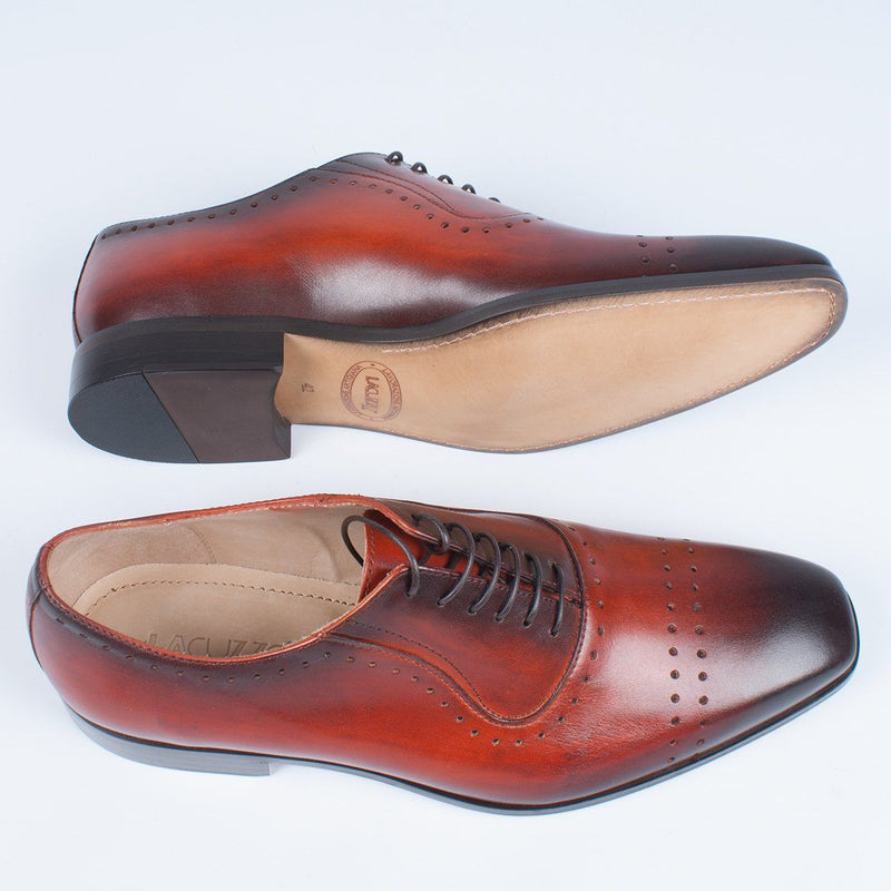 Mahogany Burnished Derby - Lacuzzo