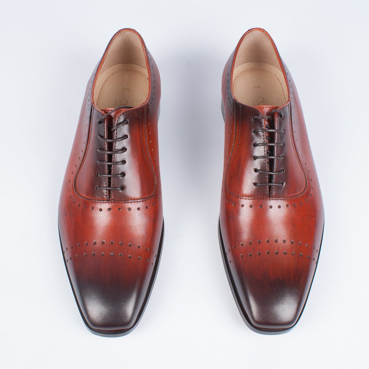 Mahogany Burnished Oxford Leonard Silver - Main Image
