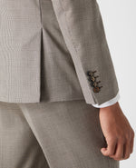 Mario Beige Houndstooth Suit - Remus Uomo