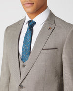 Mario Beige Houndstooth Suit - Remus Uomo