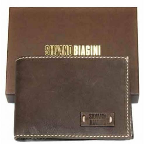Mens Silvano Biagini Leather Wallet, Brown - Silvano Biagini