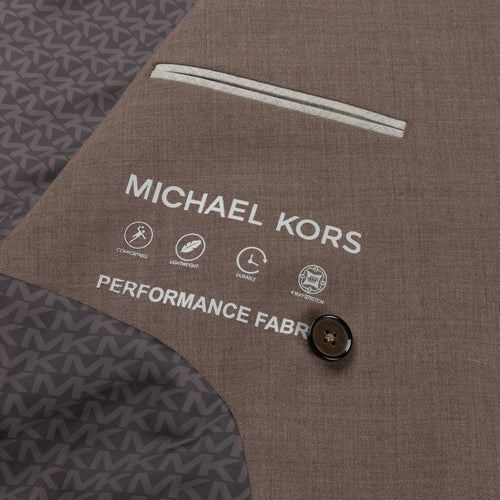 Michael Kors Double Breasted Frosted Brown Suit - Michael Kors