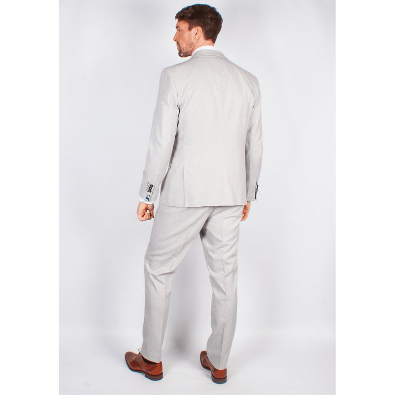 Micro Dogtooth Grey Suit - Leonard Silver