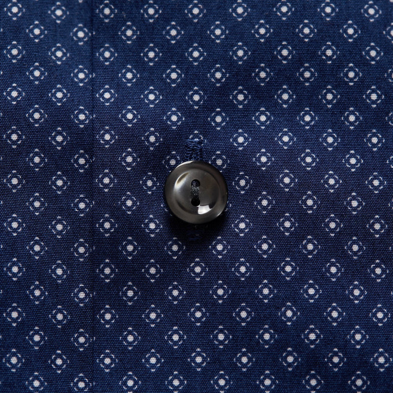 Micro Print Poplin Shirt - Eton Shirts