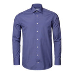 Mid Blue Geometric Poplin Shirt - Eton Shirts