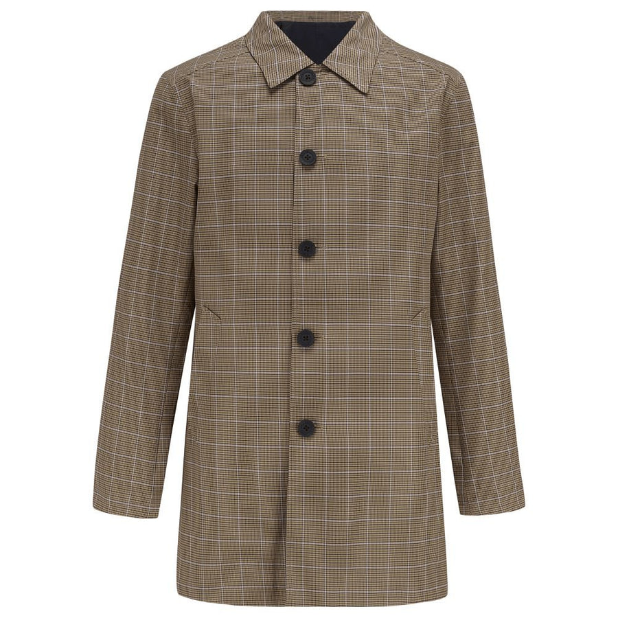Montague Stone Check/Navy Reversible Rain Mac - Guards London