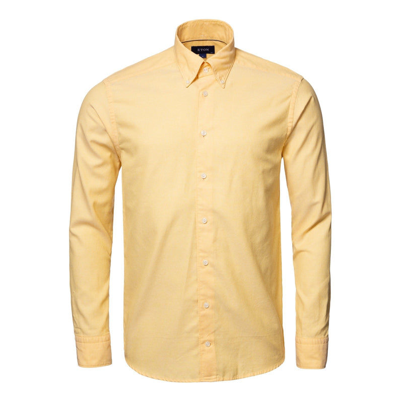 Mustard Button Down Royal Oxford Shirt - Eton Shirts