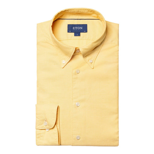 Mustard Button Down Royal Oxford Shirt - Eton Shirts