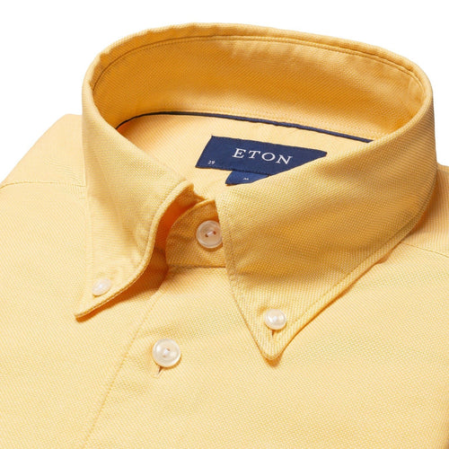 Mustard Button Down Royal Oxford Shirt - Eton Shirts