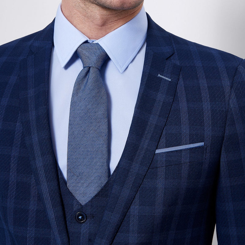 Navy Check Suit - Remus Uomo