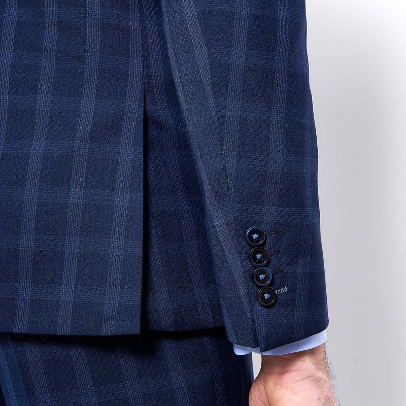 Navy Check Suit - Remus Uomo