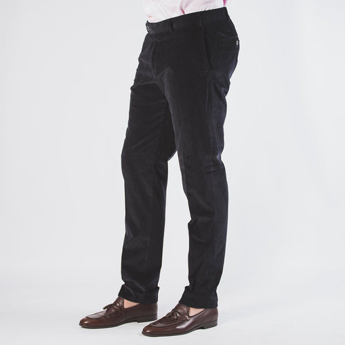 Navy Corduroy Trousers - Hiltl