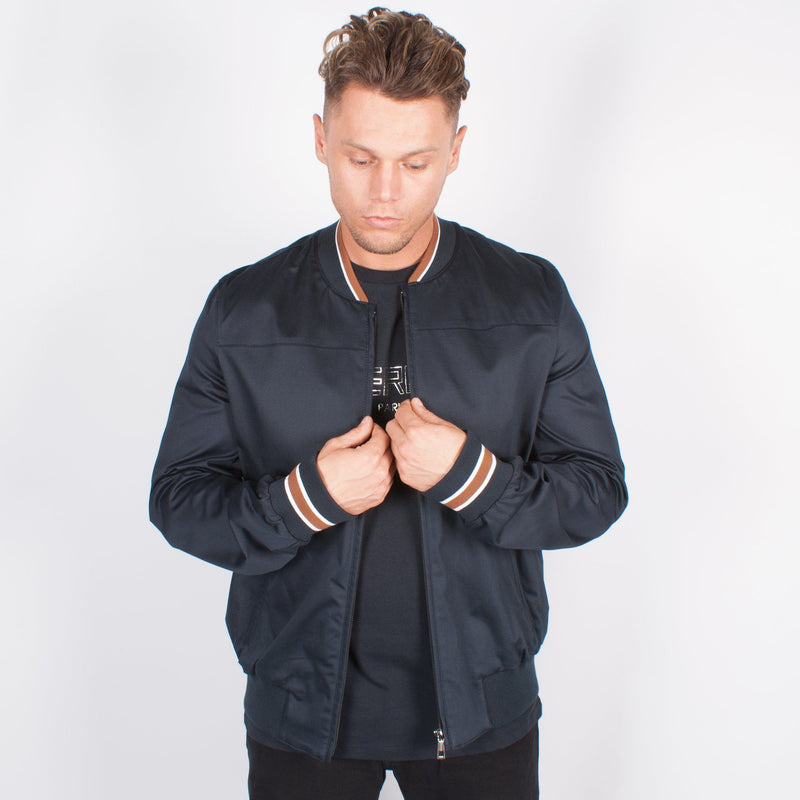 Navy Cotton Bomber Jacket - Karl Lagerfeld