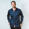 Navy Multi Colour Button and Insert Shirt - Claudio Lugli