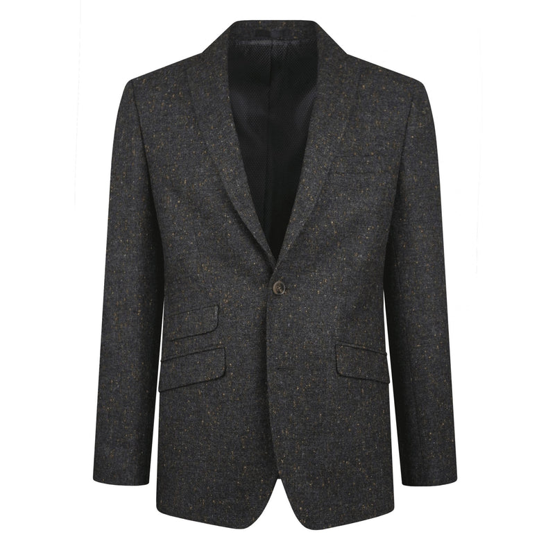 Navy Multi Fleck Suit Tweed Jacket - Torre