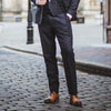 Navy Multi Fleck Tweed Trousers - Torre