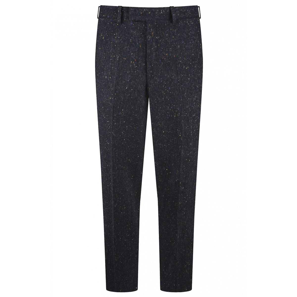 Navy Multi Fleck Tweed Trousers - Torre
