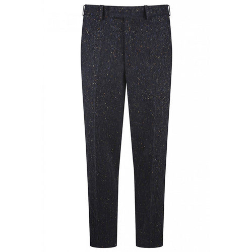 Navy Multi Fleck Tweed Trousers - Torre