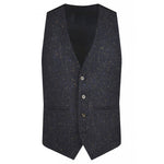 Navy Multi Fleck Tweed Waistcoat - Torre