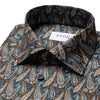 Navy Paisley Print Shirt - Eton Shirts