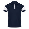 Navy Short Sleeve Knit Polo - Remus Uomo