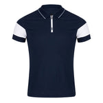 Navy Short Sleeve Knit Polo - Remus Uomo