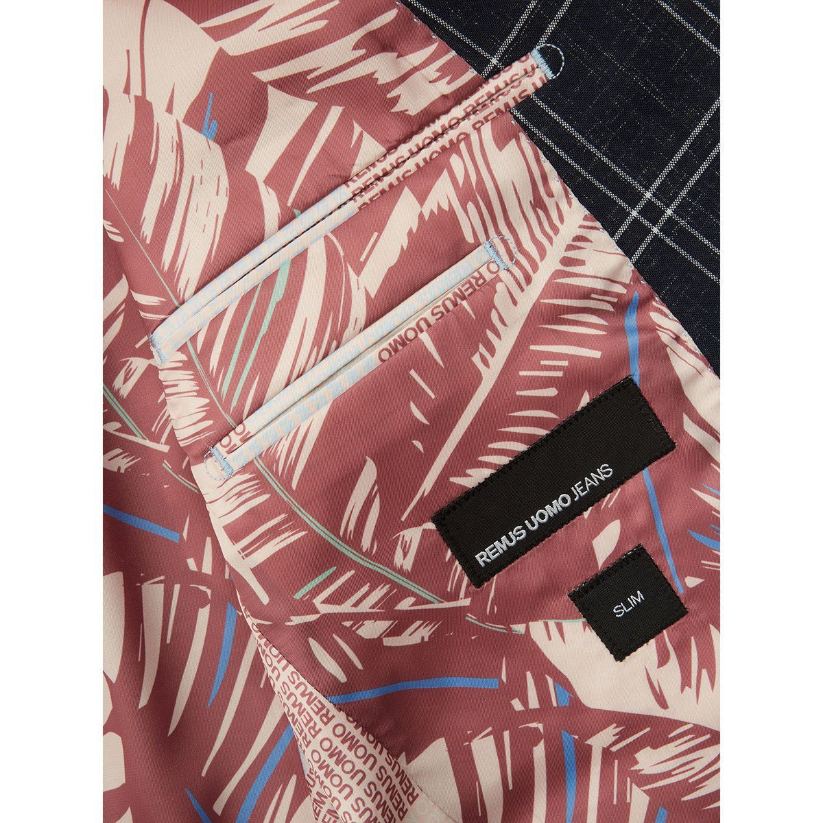 Navy Summer Check Jacket - Remus Uomo
