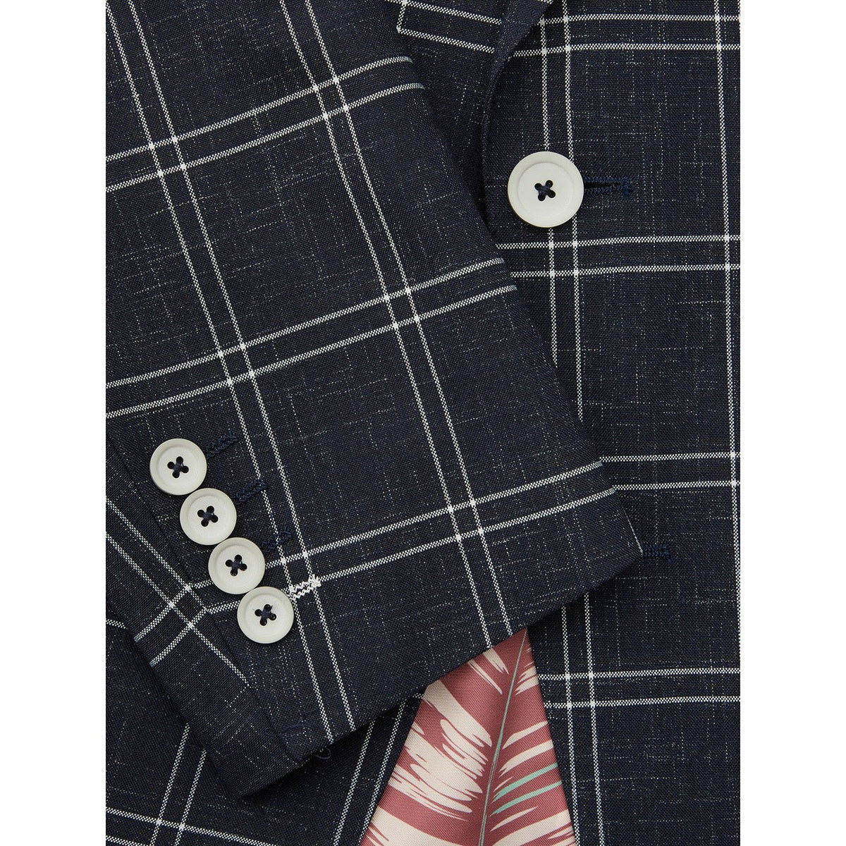 Navy Summer Check Jacket - Remus Uomo