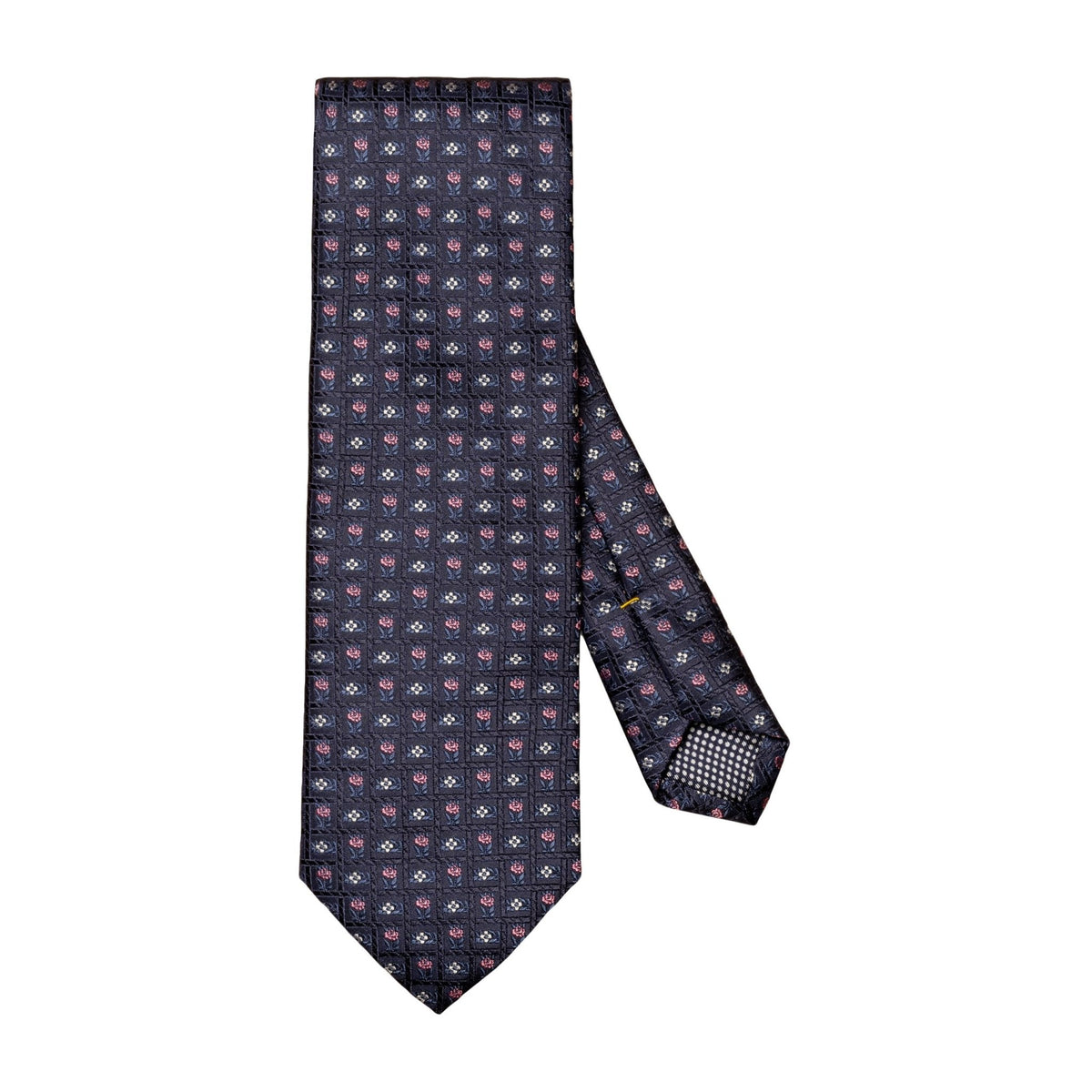 Navy Tie Flower Print - Eton Shirts