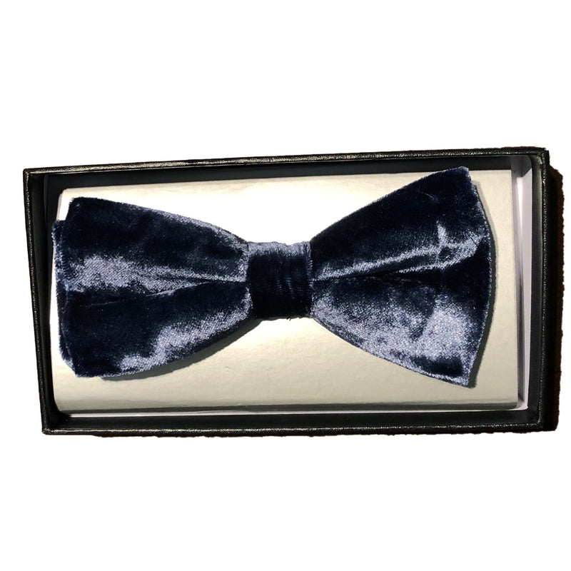 Navy Velvet Bow Tie - Knightsbridge