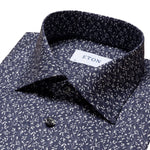 Navy Vine Print Shirt - Eton Shirts